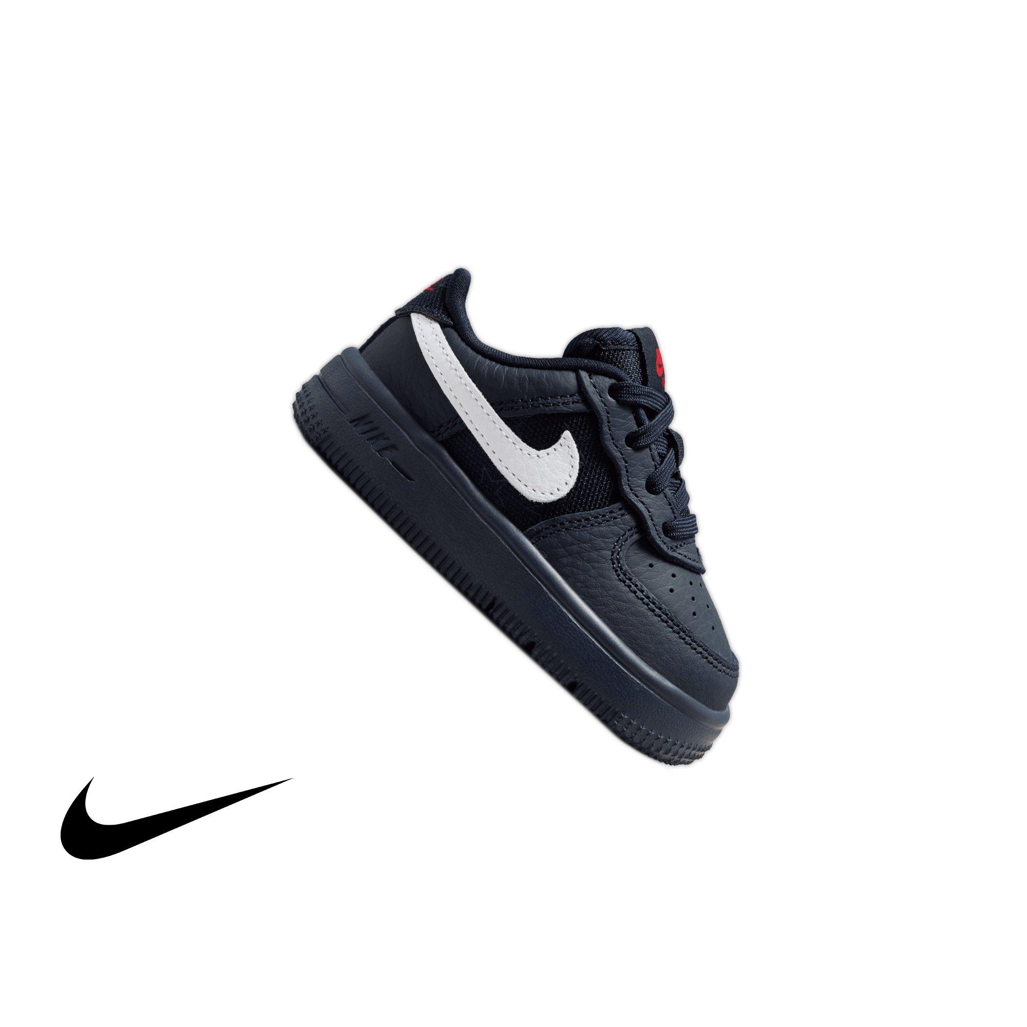Nike Air Force 1 "Dark Obsidian" Toddler Kids' Shoe - DARK OBSIDIAN/WHITE/BLACK/UNIVERSITY RED